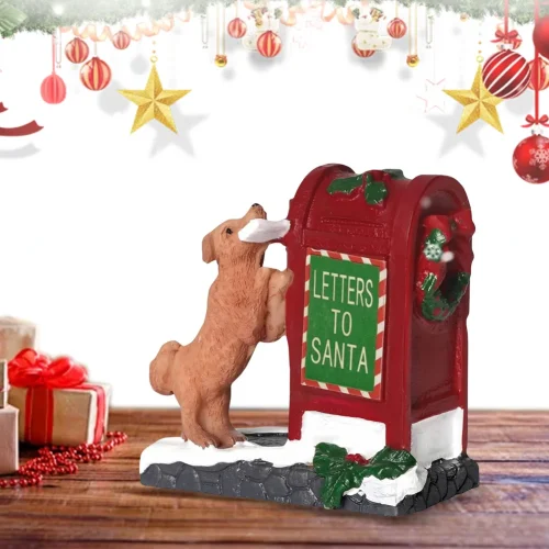 Dog Santa Mailbox Ornament