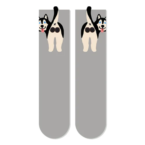 Cartoon Dog Cotton Socks