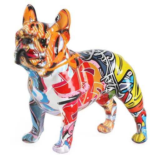 Graffiti Bulldog Figurine